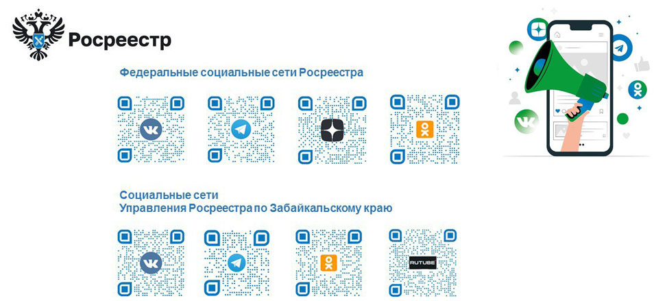 Официальные аккаунты Росреестра и Управления Росреестра по Забайкальскому краю